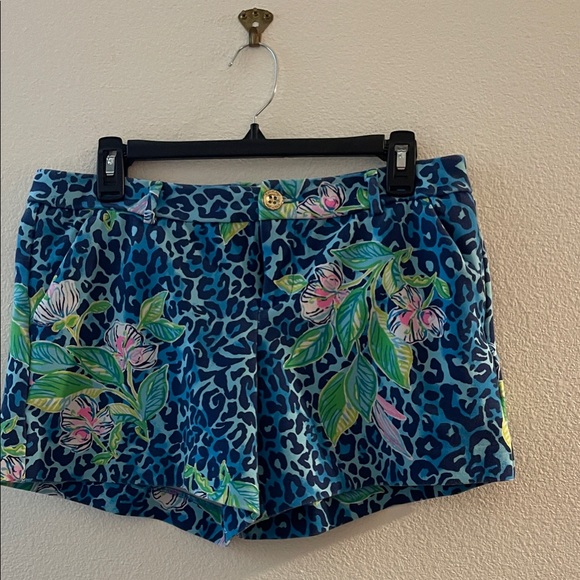 Lilly Pulitzer Pants - Lilly Pulitzer Blue Floral High Waist Shorts